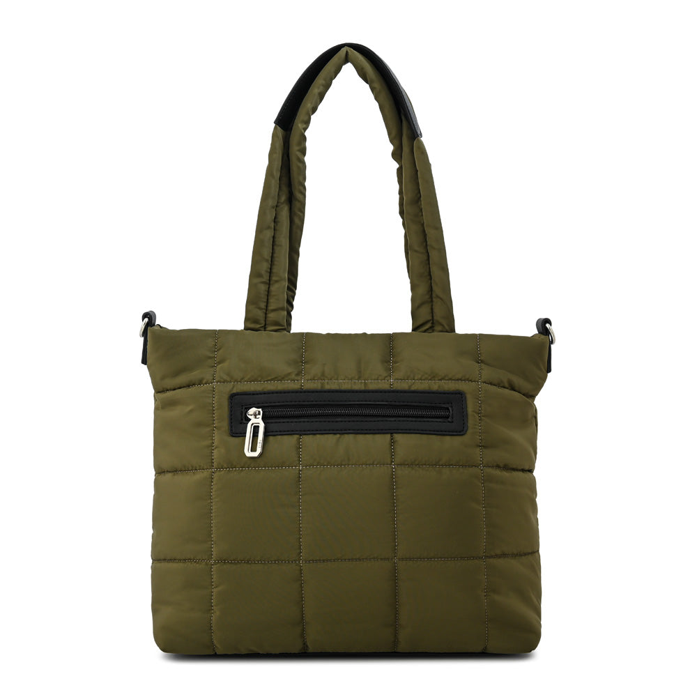 Cartera Dos Asas Nacha Verde Oscuro