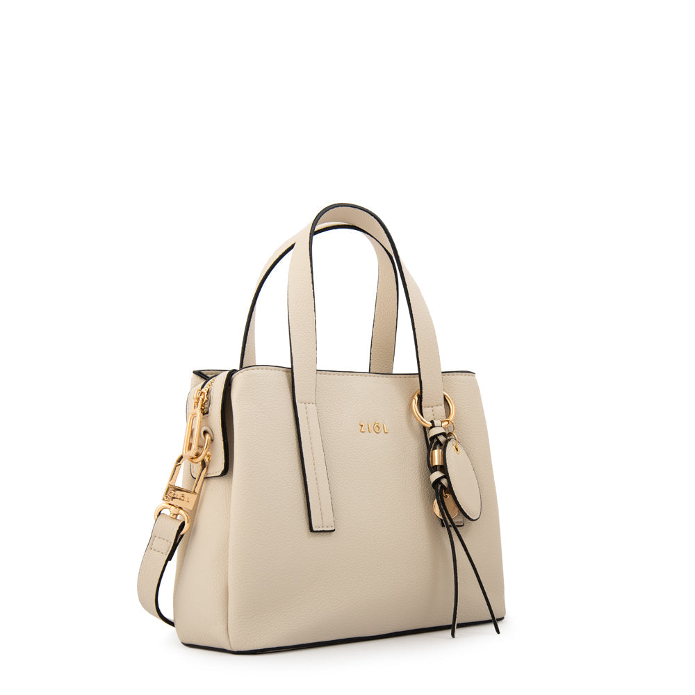 Cartera Dos Asas Pequeña Aurora Blanco Crudo