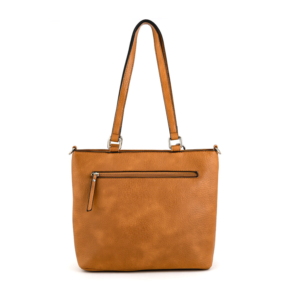 Cartera Dos Asas Kristal Camel