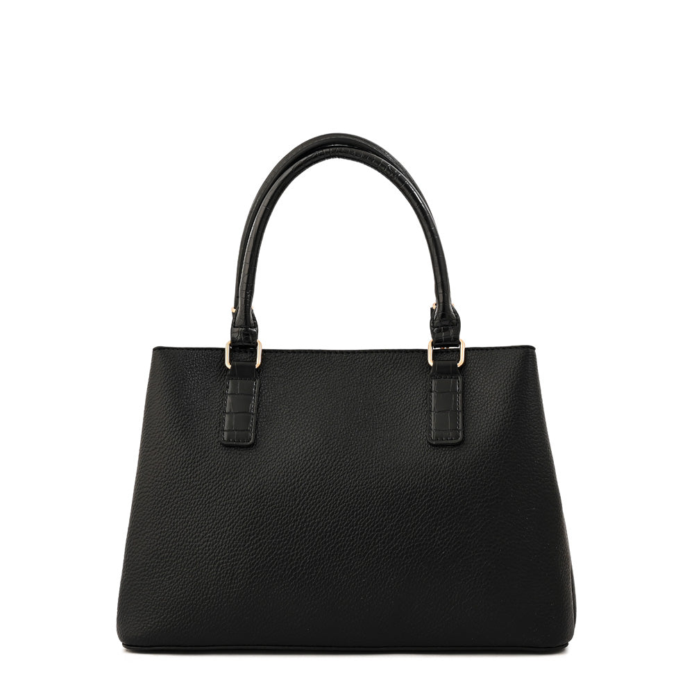 Cartera Dos Asas Manecita Negro Especial