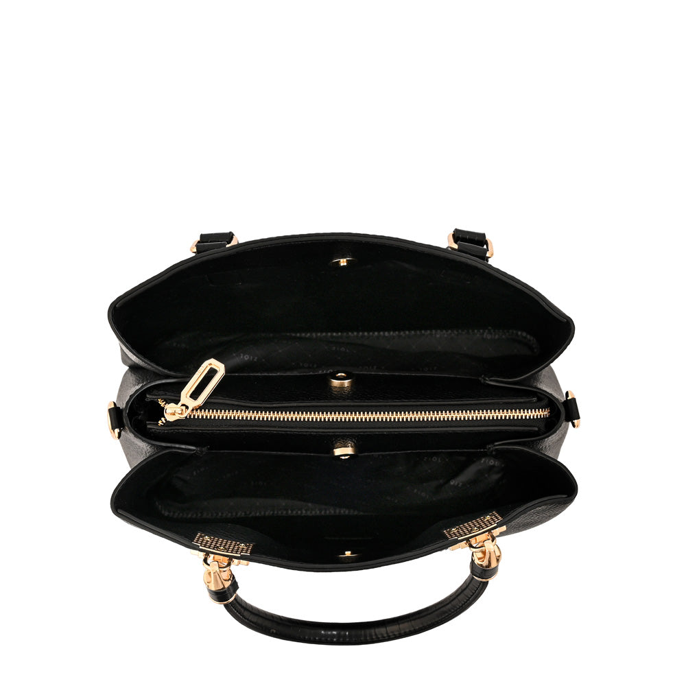 Cartera Dos Asas Manecita Negro Especial