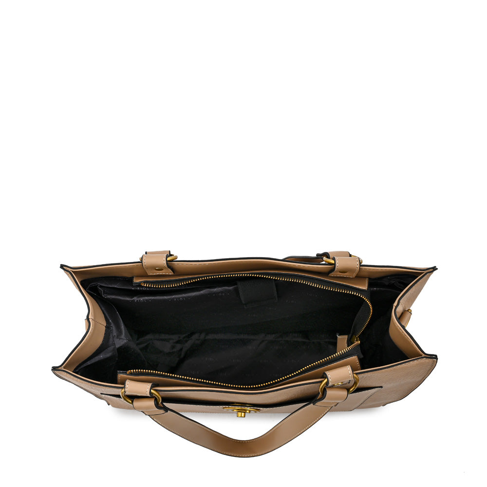 Cartera Dos Asas Porta Laptop Nina Beige