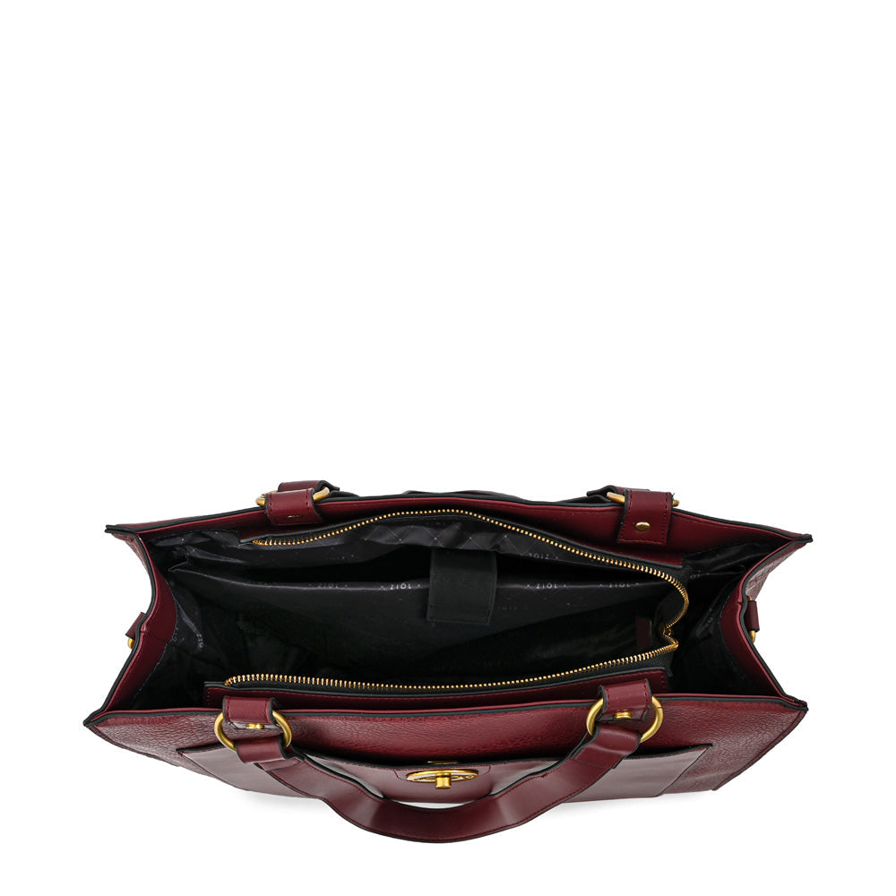 Cartera Dos Asas Porta Laptop Nina Rojo