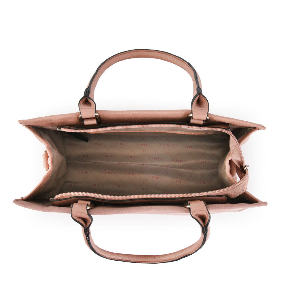 Cartera Dos Asas Viella Rosado Viejo