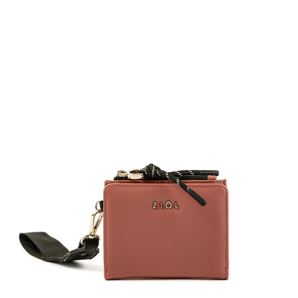 Billetera Cierre Exterior Heidi Coral