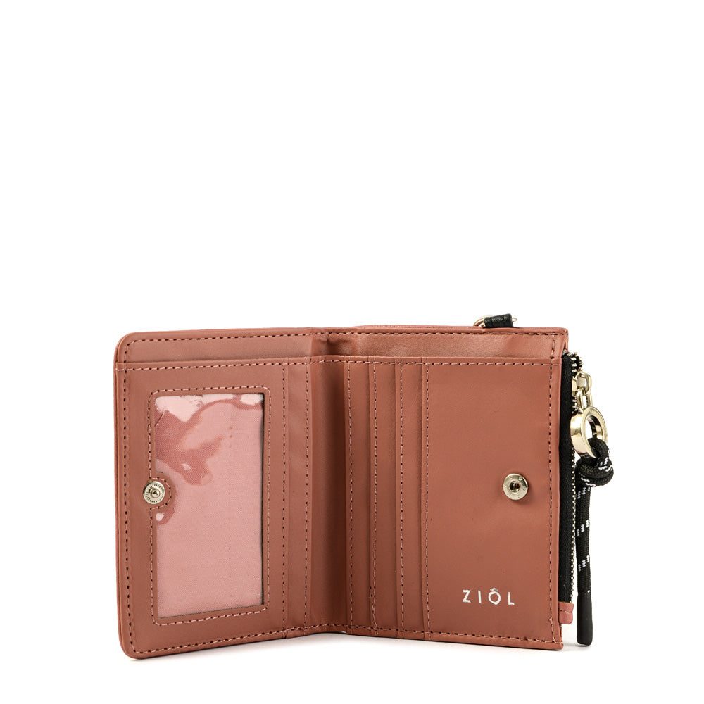 Billetera Cierre Exterior Heidi Coral