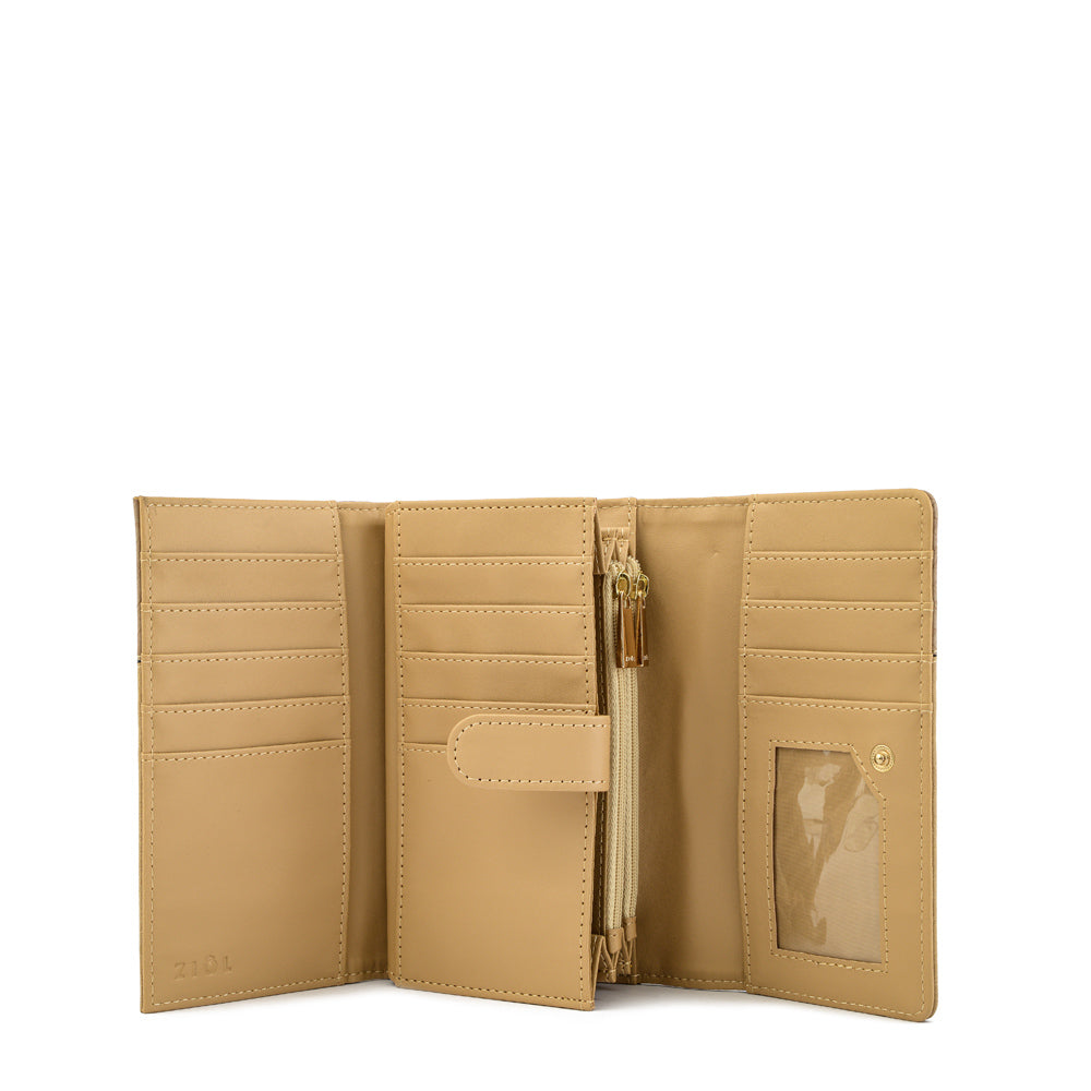 Billetera Acordeon Croix Taupe