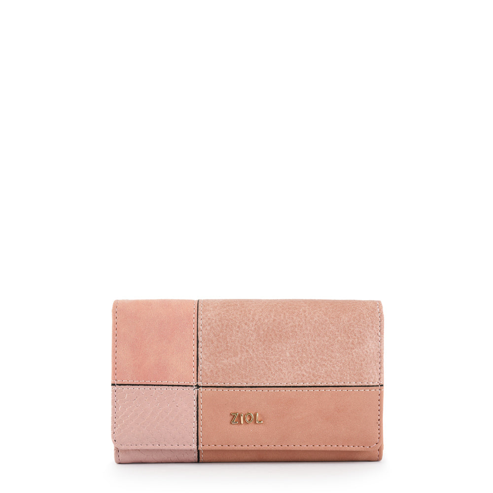 Billetera Acordeon Croix Rosado Viejo