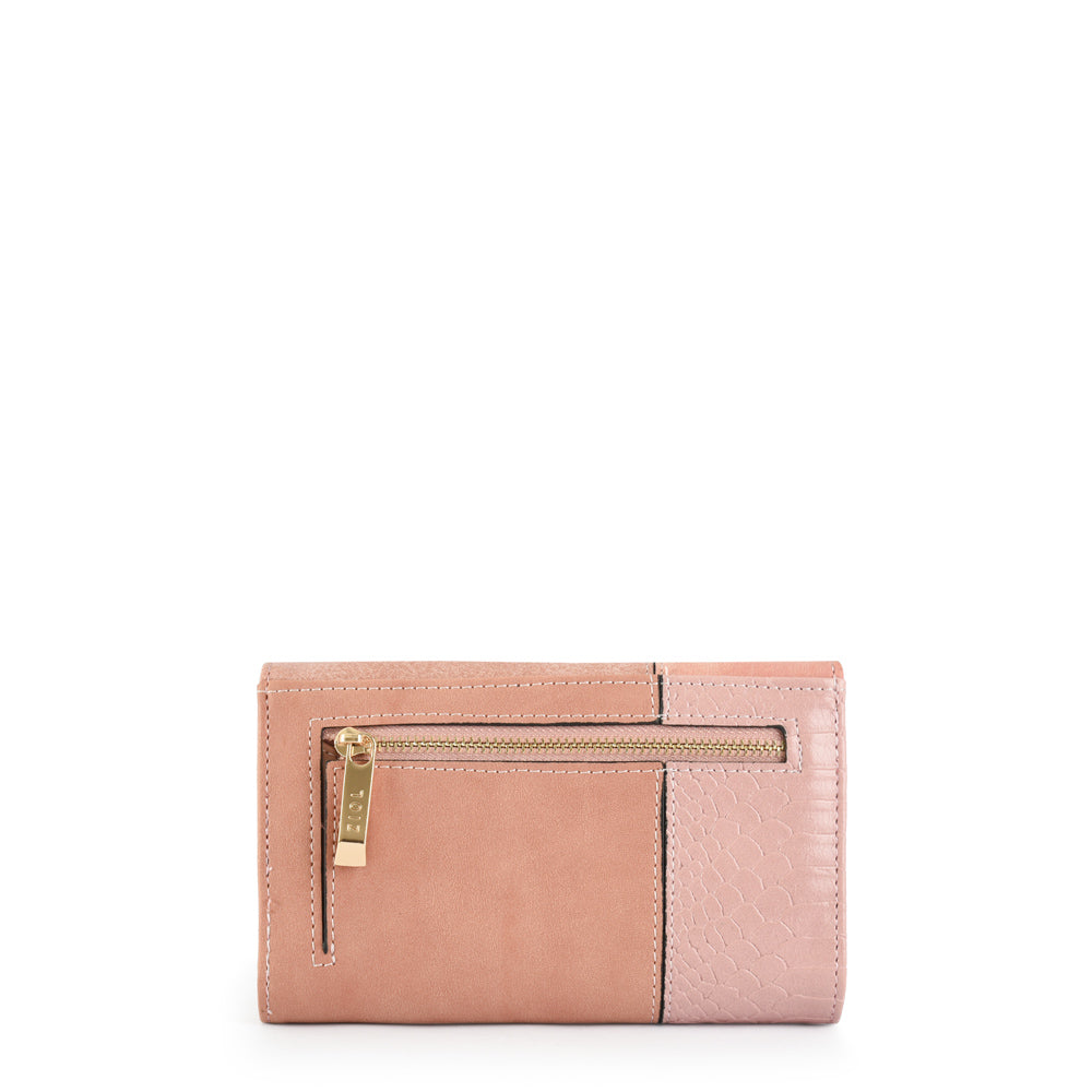 Billetera Acordeon Croix Rosado Viejo