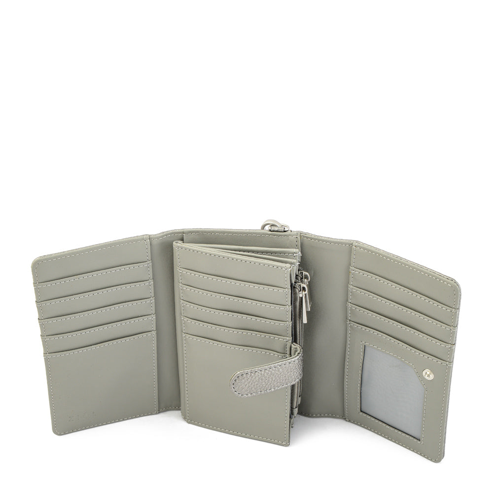 Billetera Acordeon Vayk Plateado Oscuro