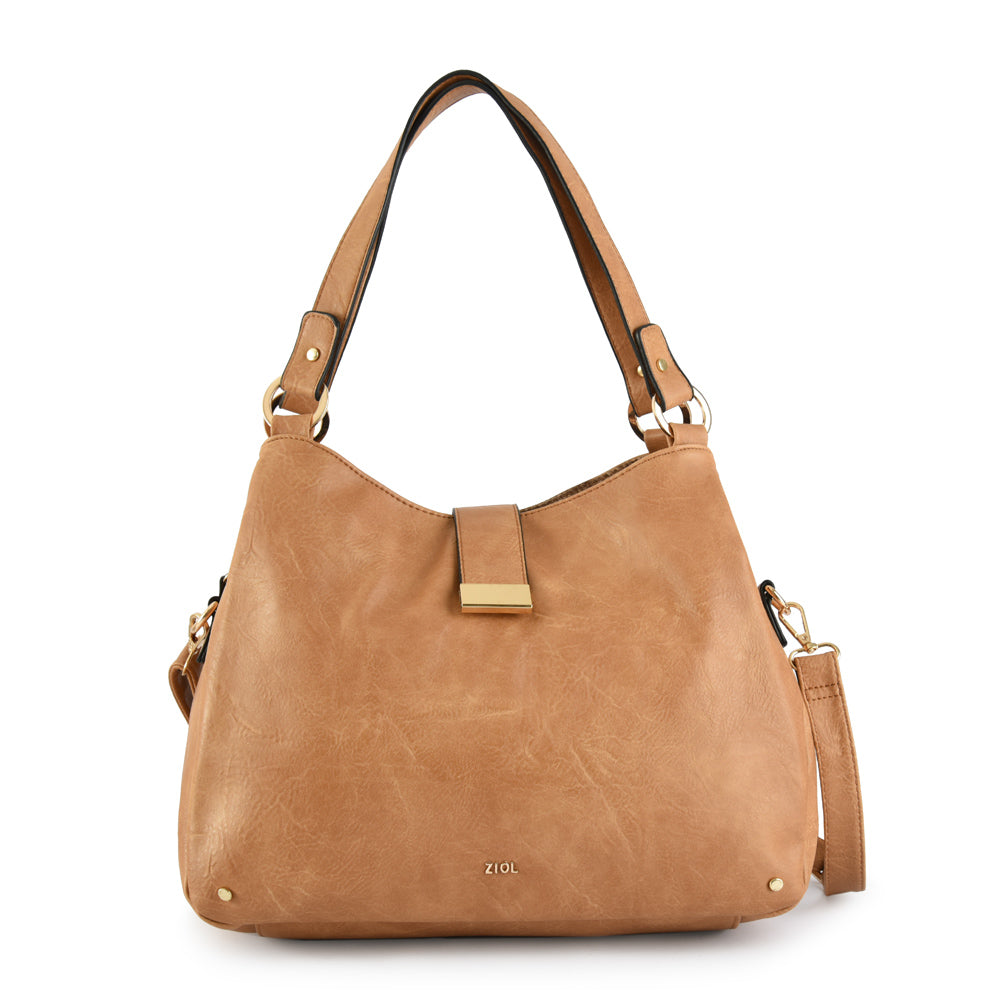 Cartera Dos Asas Alida Beige
