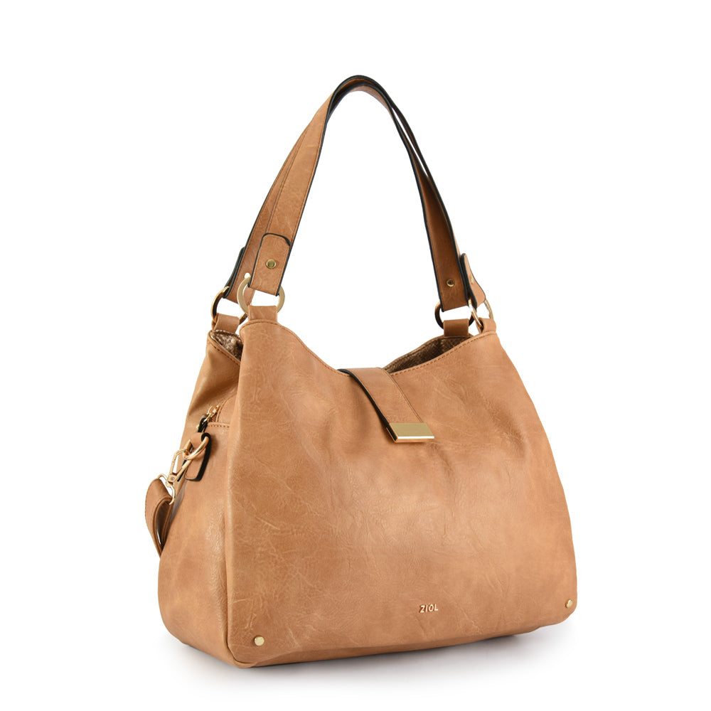 Cartera Dos Asas Alida Beige