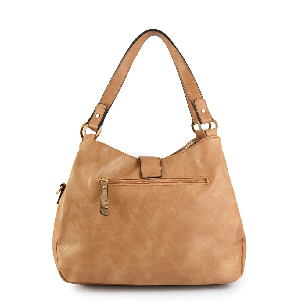 Cartera Dos Asas Alida Beige