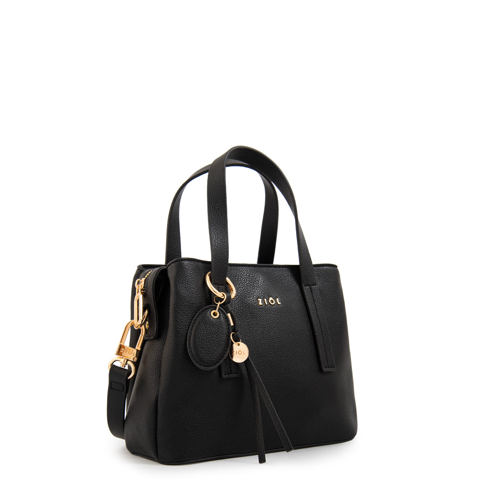 Cartera Dos Asas Pequeña Aurora Negro