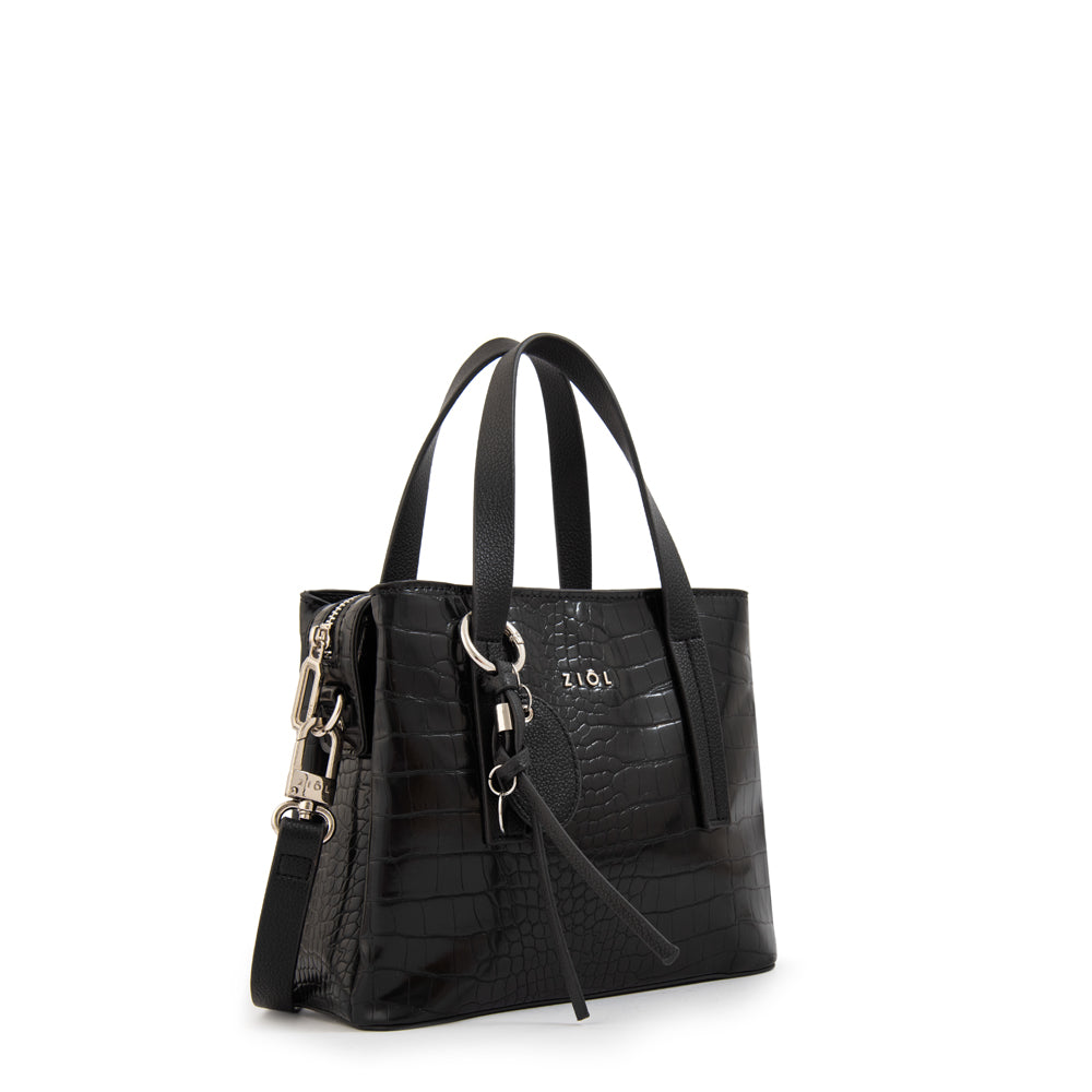 Cartera Dos Asas Pequeña Aurora Negro Especial