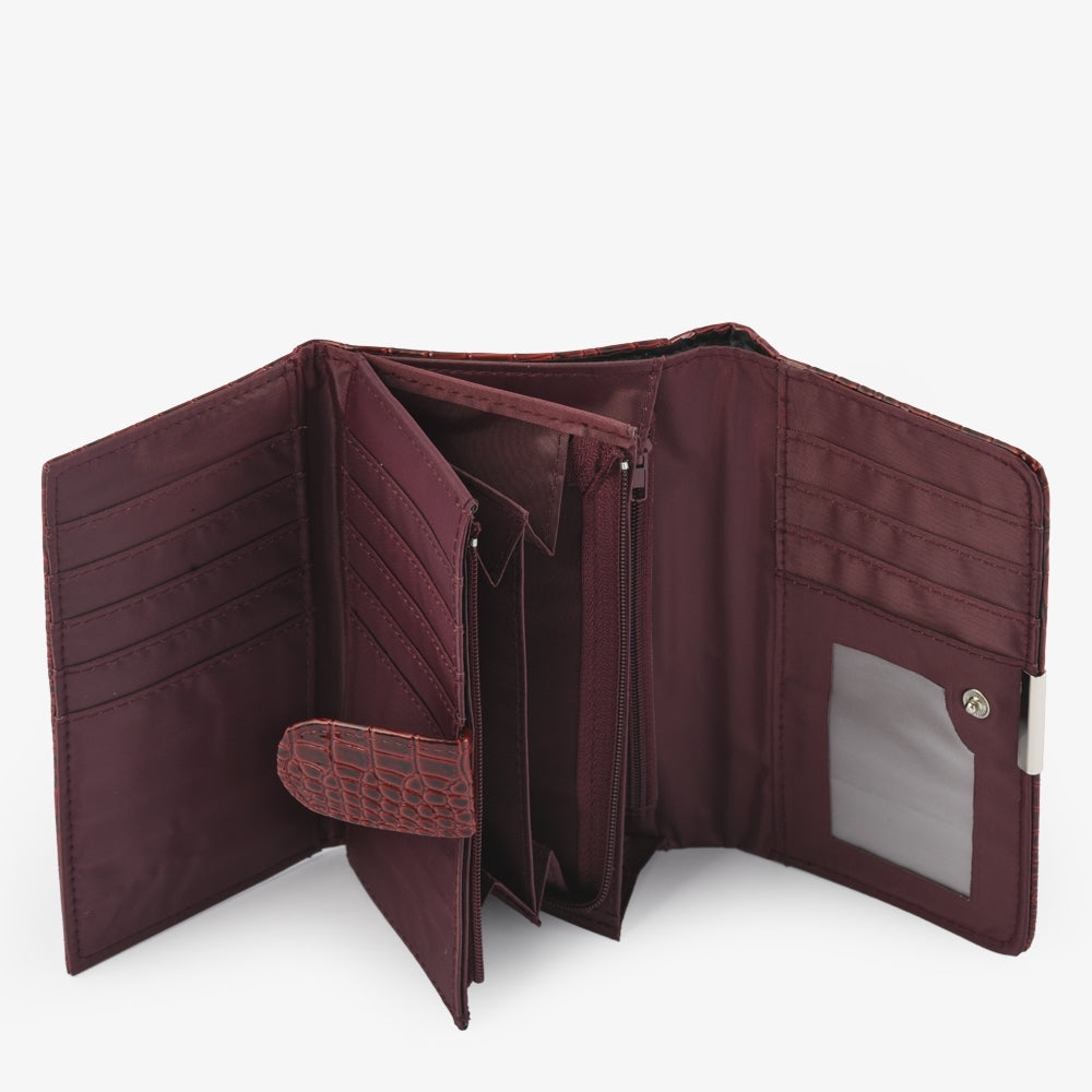 Billetera Acordeon Caroline Rojo