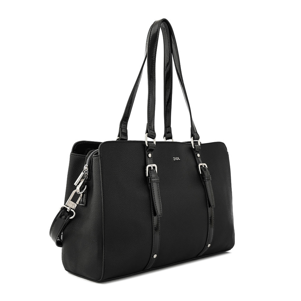 Cartera Dos Asas Porta Laptop 14" Dominica Negro