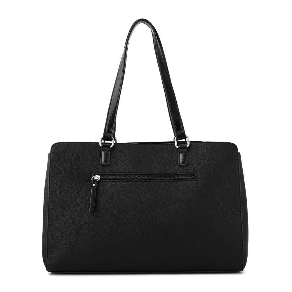 Cartera Dos Asas Porta Laptop 14" Dominica Negro