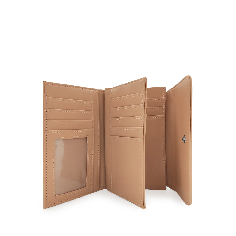 Billetera Cierre Exterior Fraila Beige