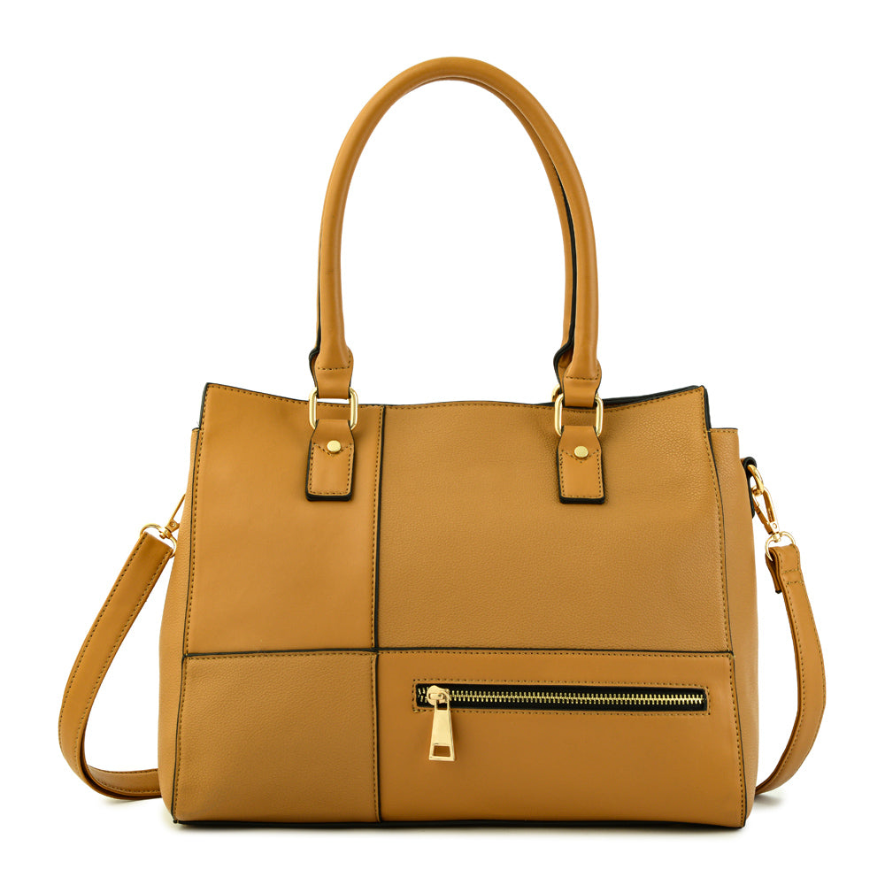 Cartera Dos Asas Lupe Beige