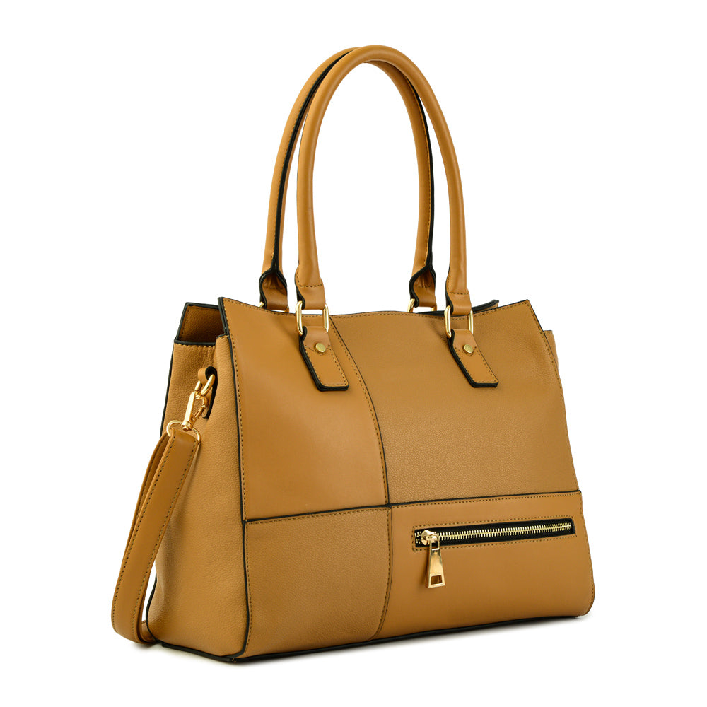 Cartera Dos Asas Lupe Beige