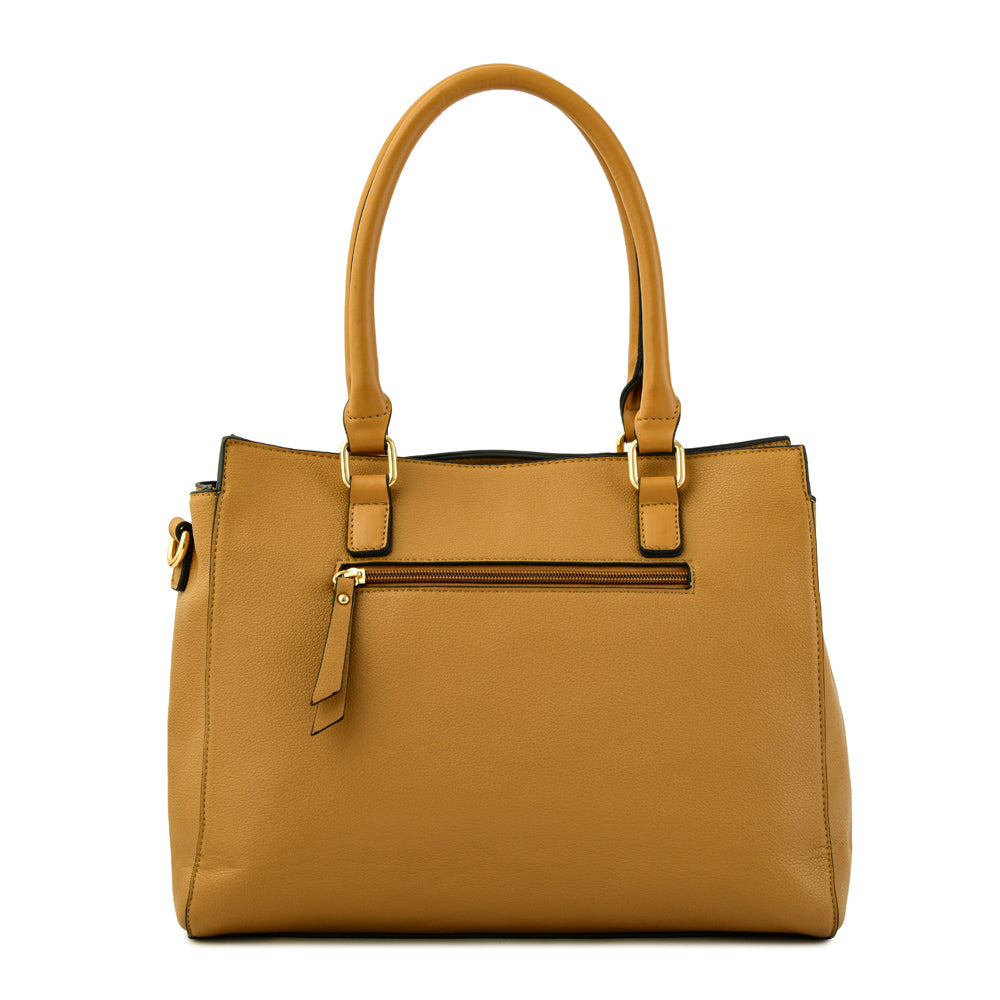 Cartera Dos Asas Lupe Beige