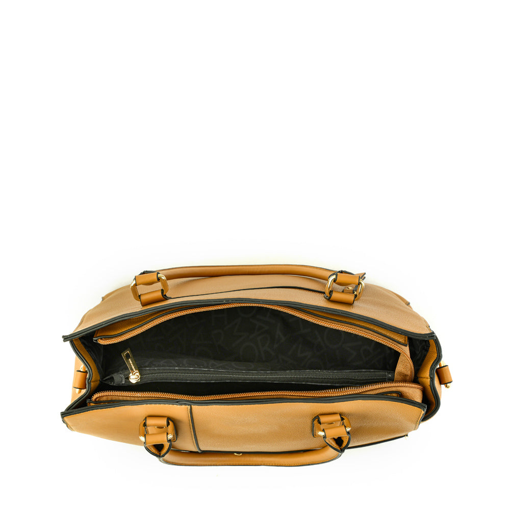 Cartera Dos Asas Lupe Beige