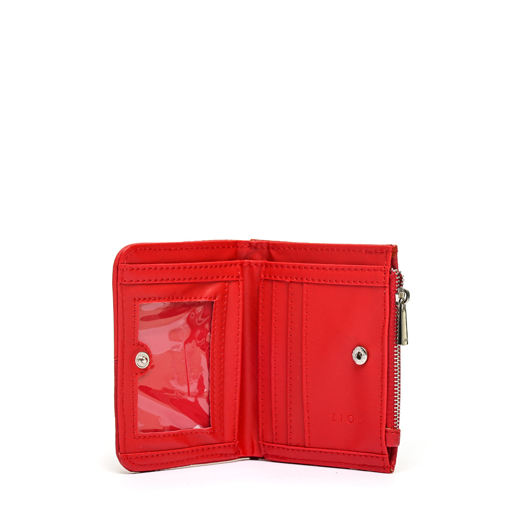 Billetera Cierre Exterior Raines Rojo