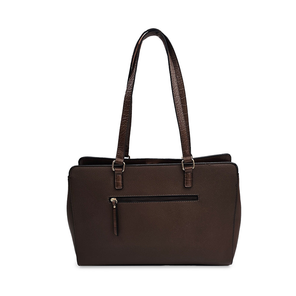 Cartera Dos Asas Porta Laptop 14" Dominica Café
