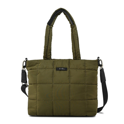 Cartera Dos Asas Nacha Verde Oscuro