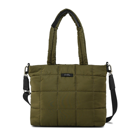 Cartera Dos Asas Nacha Verde Oscuro