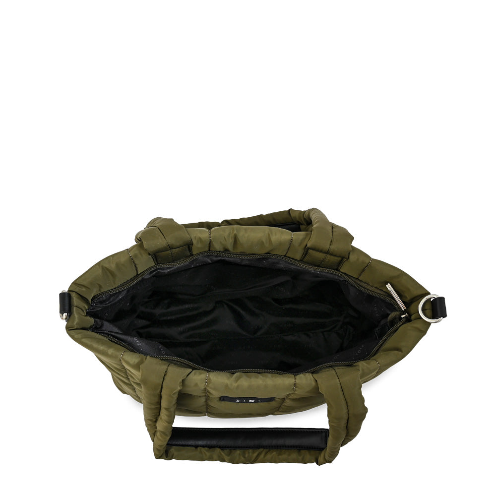 Cartera Dos Asas Nacha Verde Oscuro