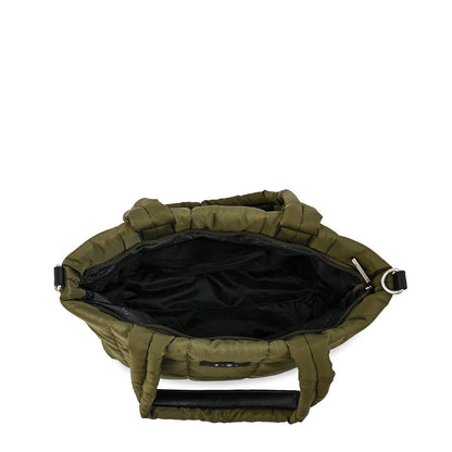 Cartera Dos Asas Nacha Verde Oscuro