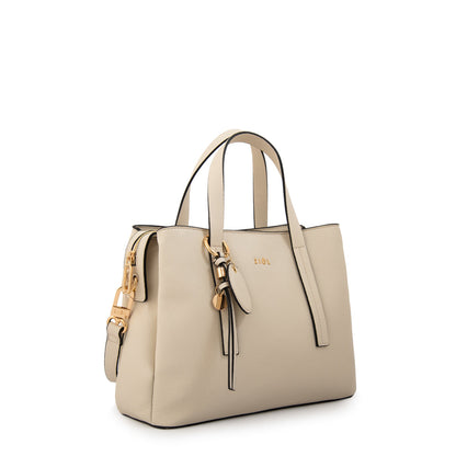 Cartera Dos Asas Aurora Blanco Crudo