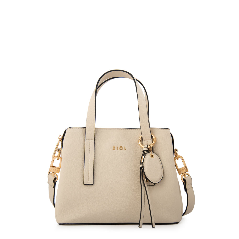Cartera Dos Asas Pequeña Aurora Blanco Crudo