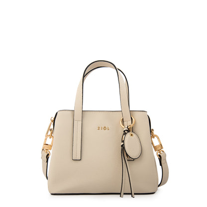 Cartera Dos Asas Pequeña Aurora Blanco Crudo