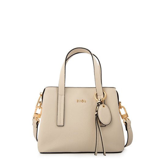 Cartera Dos Asas Pequeña Aurora Blanco Crudo