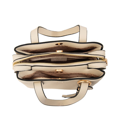 Cartera Dos Asas Pequeña Aurora Blanco Crudo