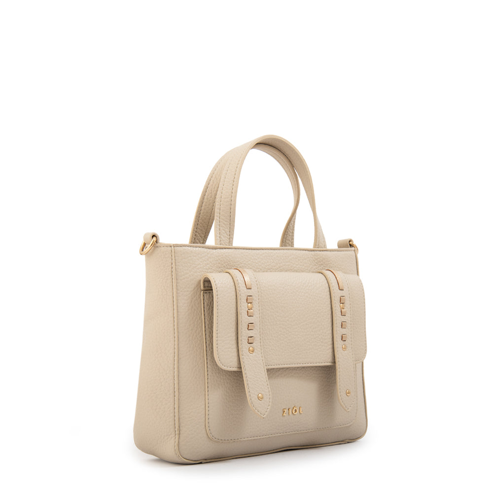 Cartera Dos Asas Tyra Blanco Crudo