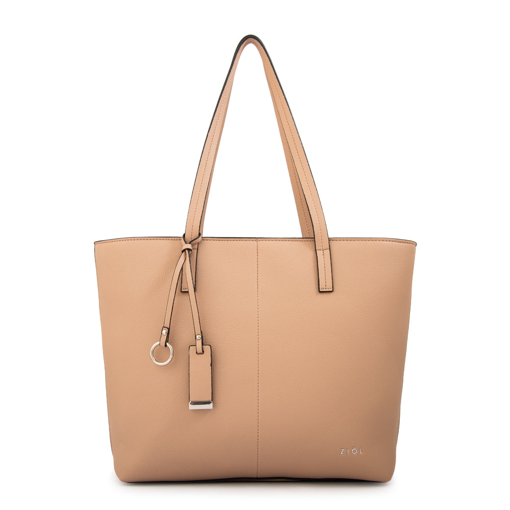 Cartera Dos Asas Izadora Beige