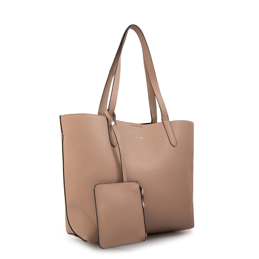 Cartera Dos Asas Brunilda Beige