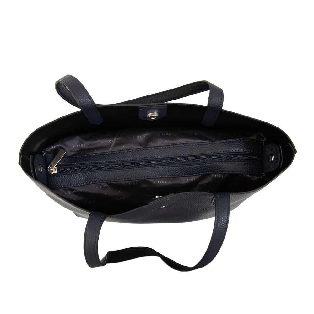Cartera Dos Asas Brunilda Azul Oscuro