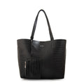 Cartera Dos Asas Brunilda Croco Negro