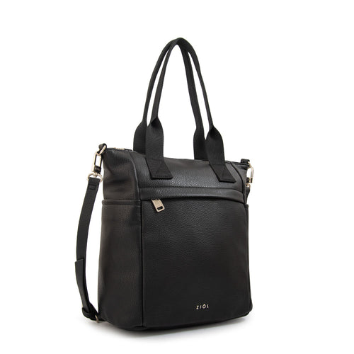 Cartera Dos Asas Fiona Granulado Negro