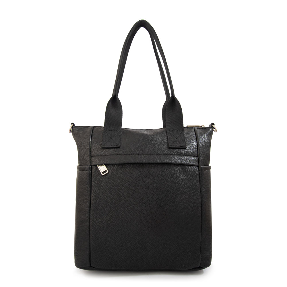 Cartera Dos Asas Fiona Granulado Negro