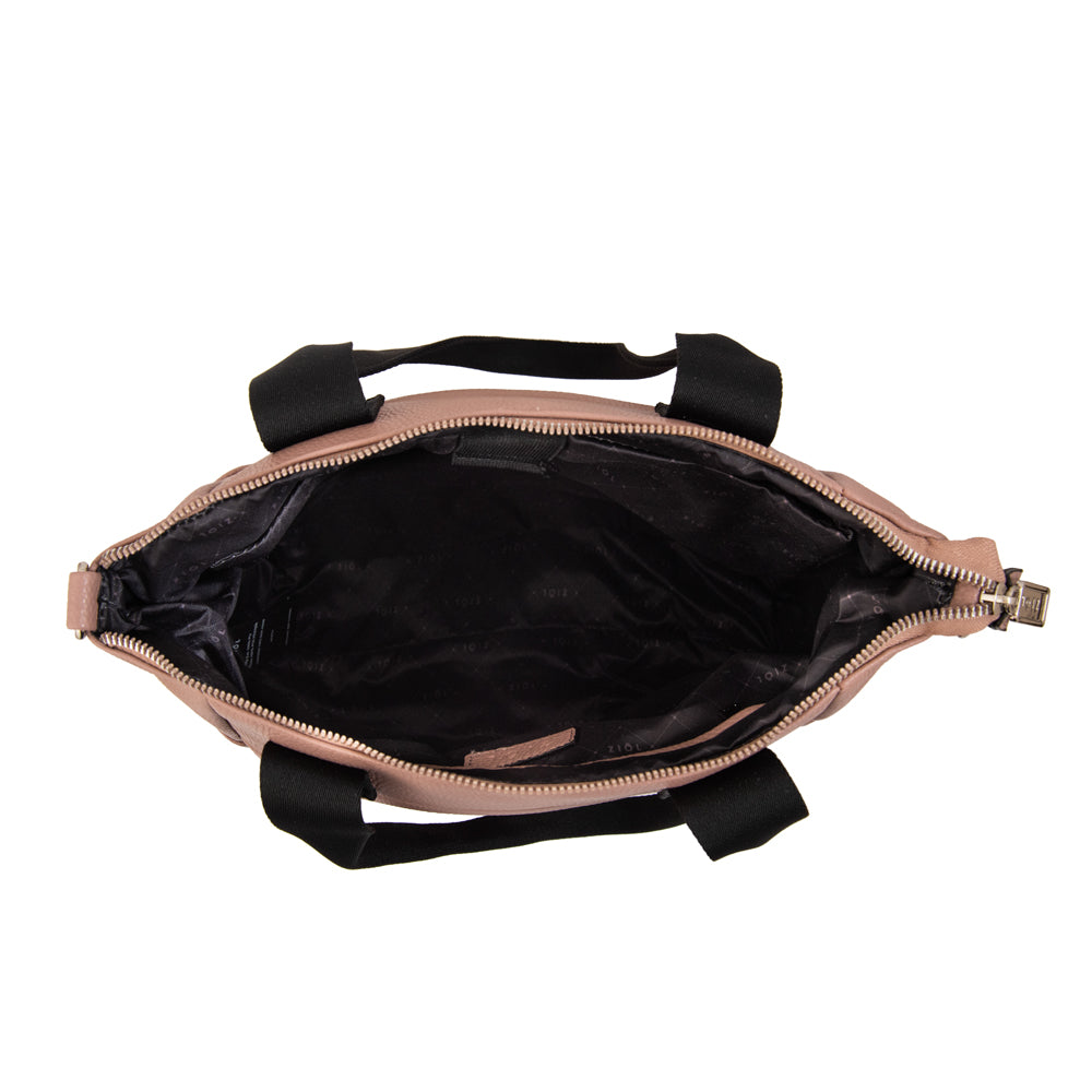 Cartera Dos Asas Fiona Granulado Rosado Viejo