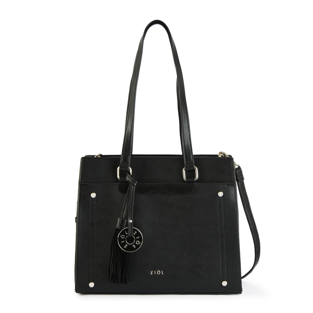 Cartera Dos Asas Tres Divisiones Inisa Negro