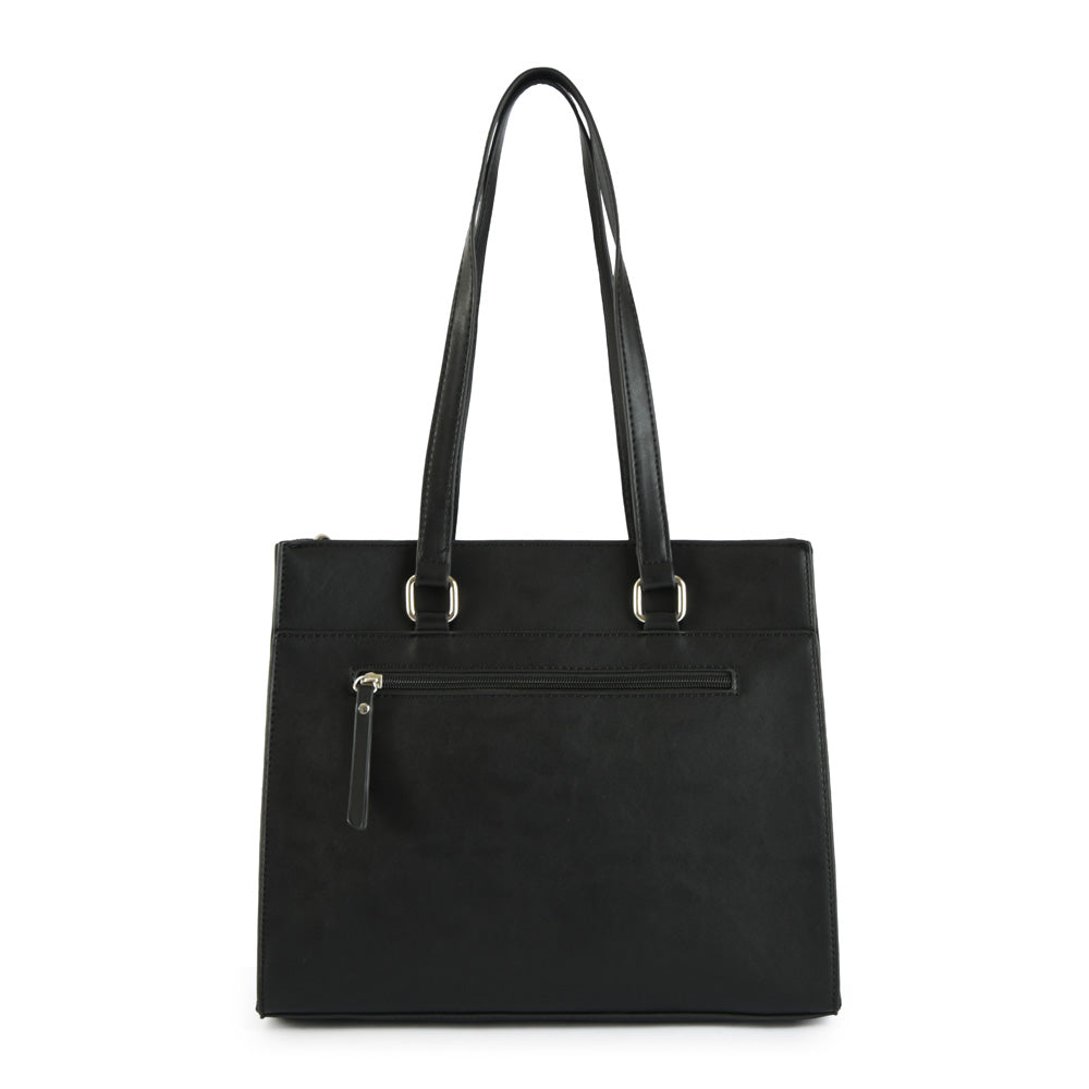 Cartera Dos Asas Tres Divisiones Inisa Negro