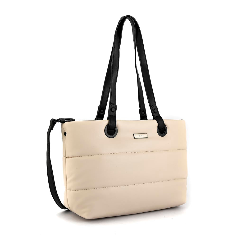 Cartera Dos Asas Sindra Blanco Crudo