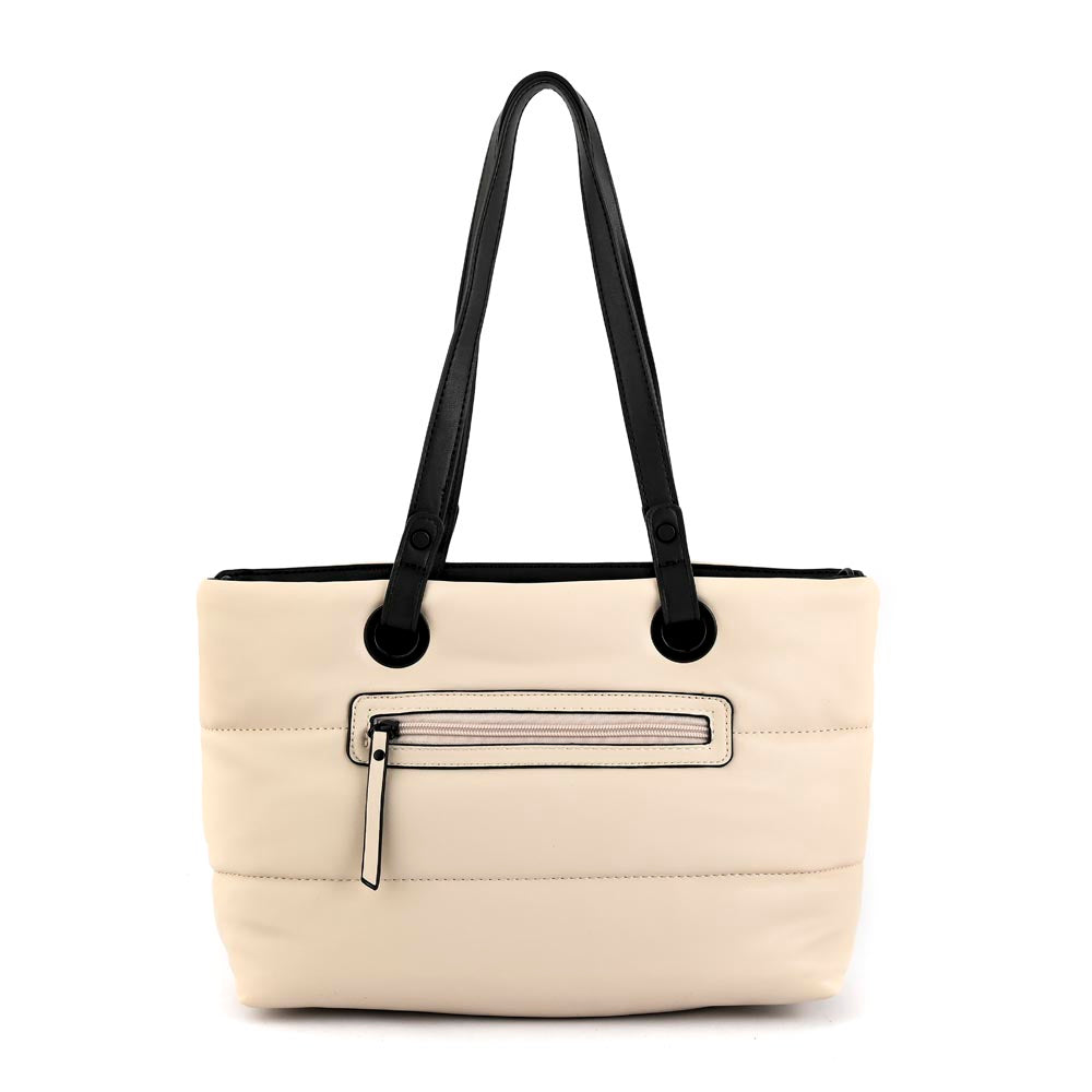 Cartera Dos Asas Sindra Blanco Crudo